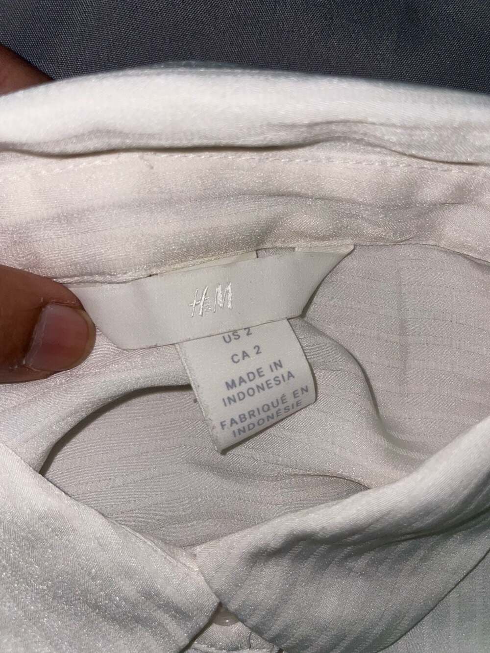 H&M Sheer Striped Button-Up - Picture 2 of 2